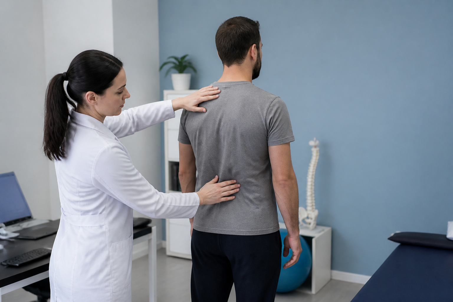 Avaliação postural ocupacional conduzida por fisioterapeuta